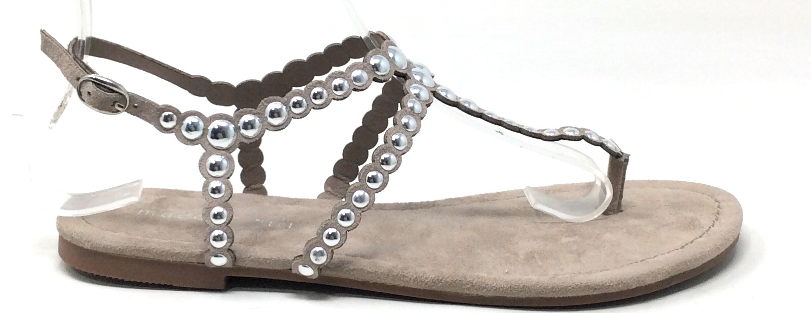 Madden Girl Womens Amie Ankle Strap Flat Sandals Taupe Size 7.5 M US | eBay